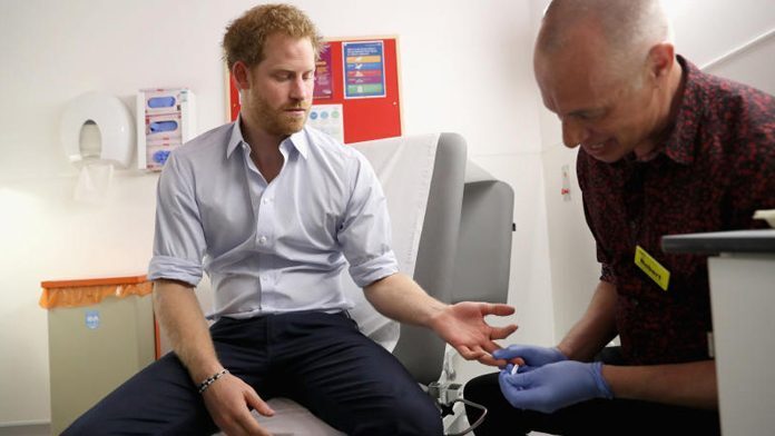 principe Harry fa il test HIV