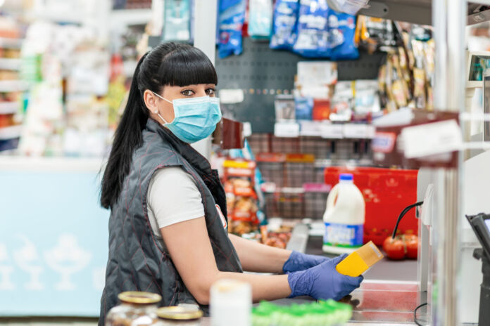 coronavirus guanti supermercato