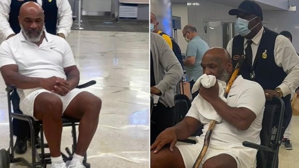Mike Tyson sulla sedia a rotelle e col bastone: cos’ha?
