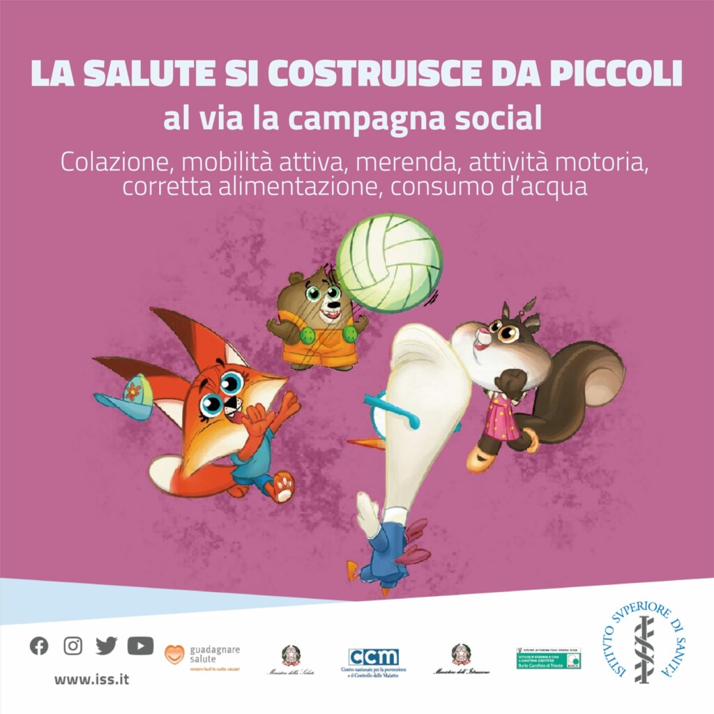 “La salute si costruisce da piccoli”: parte la campagna social ISS sugli stili di vita salutari