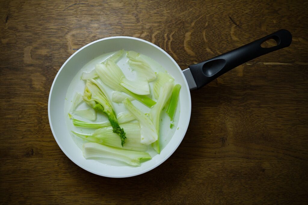 Finocchio cucinato in padella.