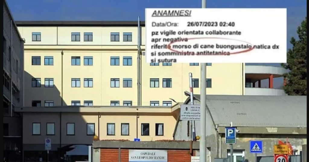 Donna morsa al sedere da un cane: il medico scrive animale “buongustaio” sul referto