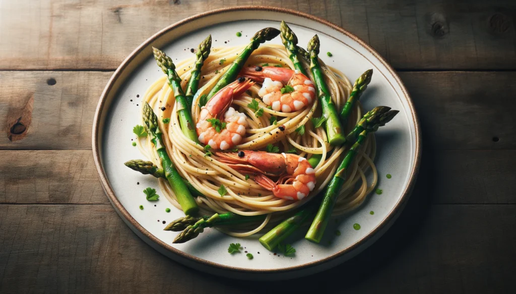 Spaghetti asparagi e gamberetti: la ricetta facile e veloce