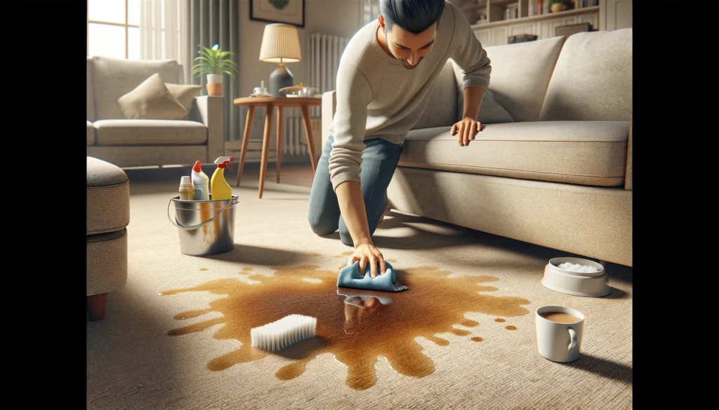 Come togliere le macchie di caffè dal tappeto?