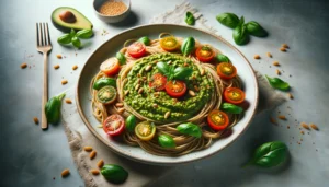 Spaghetti con pesto, avocado e pomodorini: la ricetta
