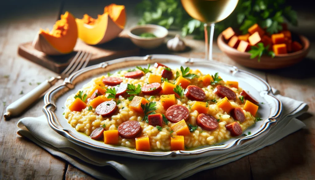 Risotto zucca e salsiccia: la ricetta