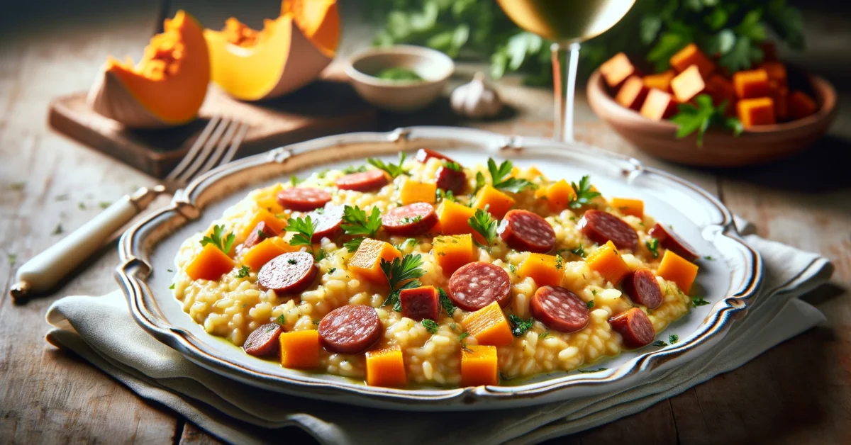 Risotto zucca e salsiccia: la ricetta