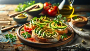 Crostini con hummus di avocado: un antipasto fresco e cremoso