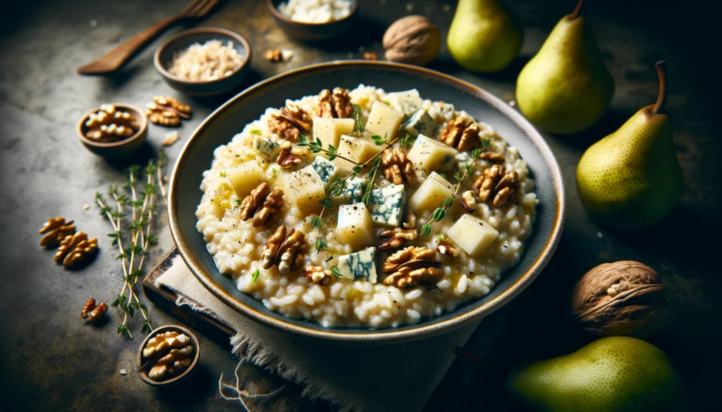 Come preparare un perfetto risotto gorgonzola, noci e pere