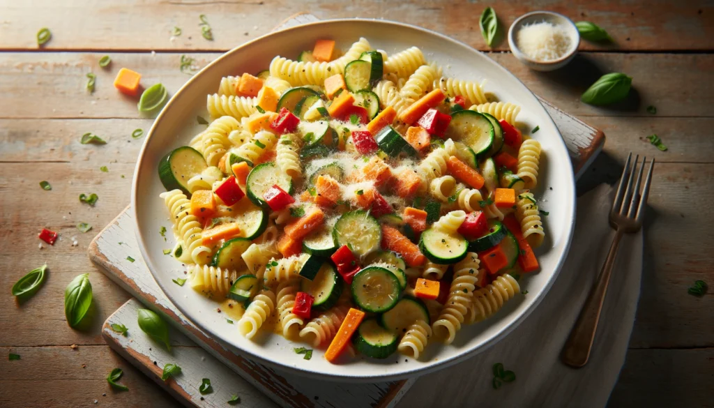 Pasta con verdure e crema di latte: la ricetta facile e veloce