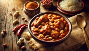 Stufato speziato con pollo e arachidi: la ricetta