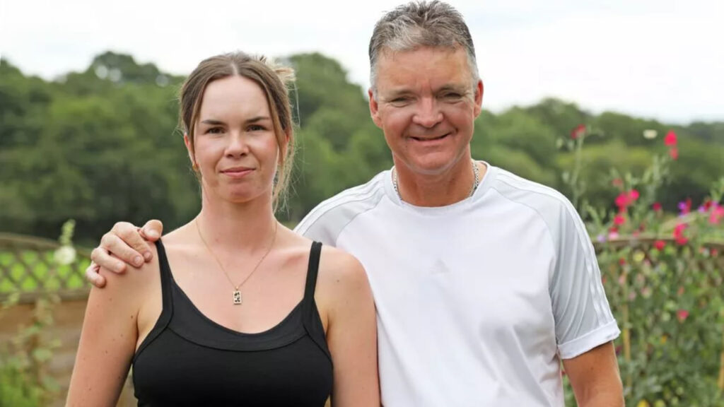 Olivia Pitfield e il padre.