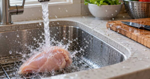 Lavi il pollo sotto l’acqua prima di cucinarlo? È l’errore che sparge i batteri in tutta la cucina